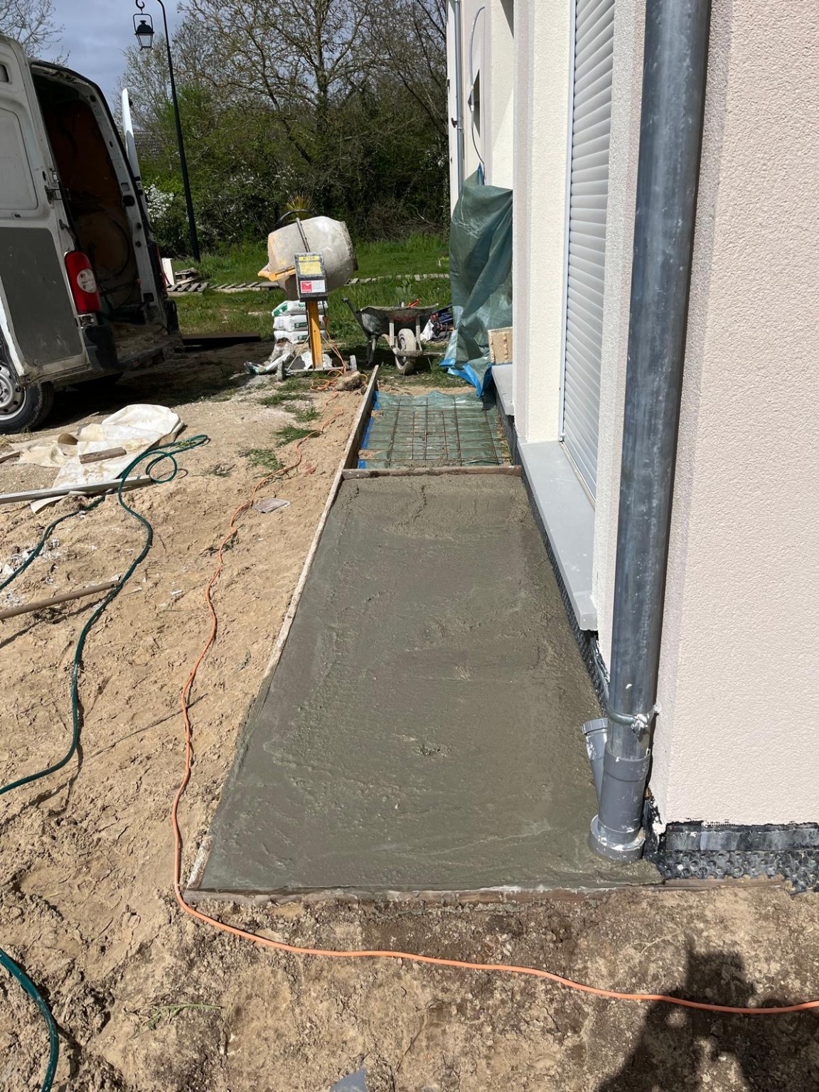 Réalisation d'une dalle béton